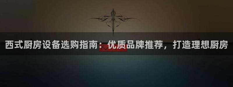 凯时官网手机版首页：西式厨房设备选购指南：优质品牌推荐，打造