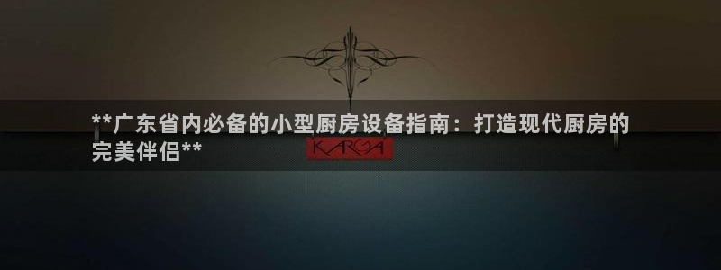 尊龙现金一下S选来就送38：**广东省内必备的小型厨房设备指